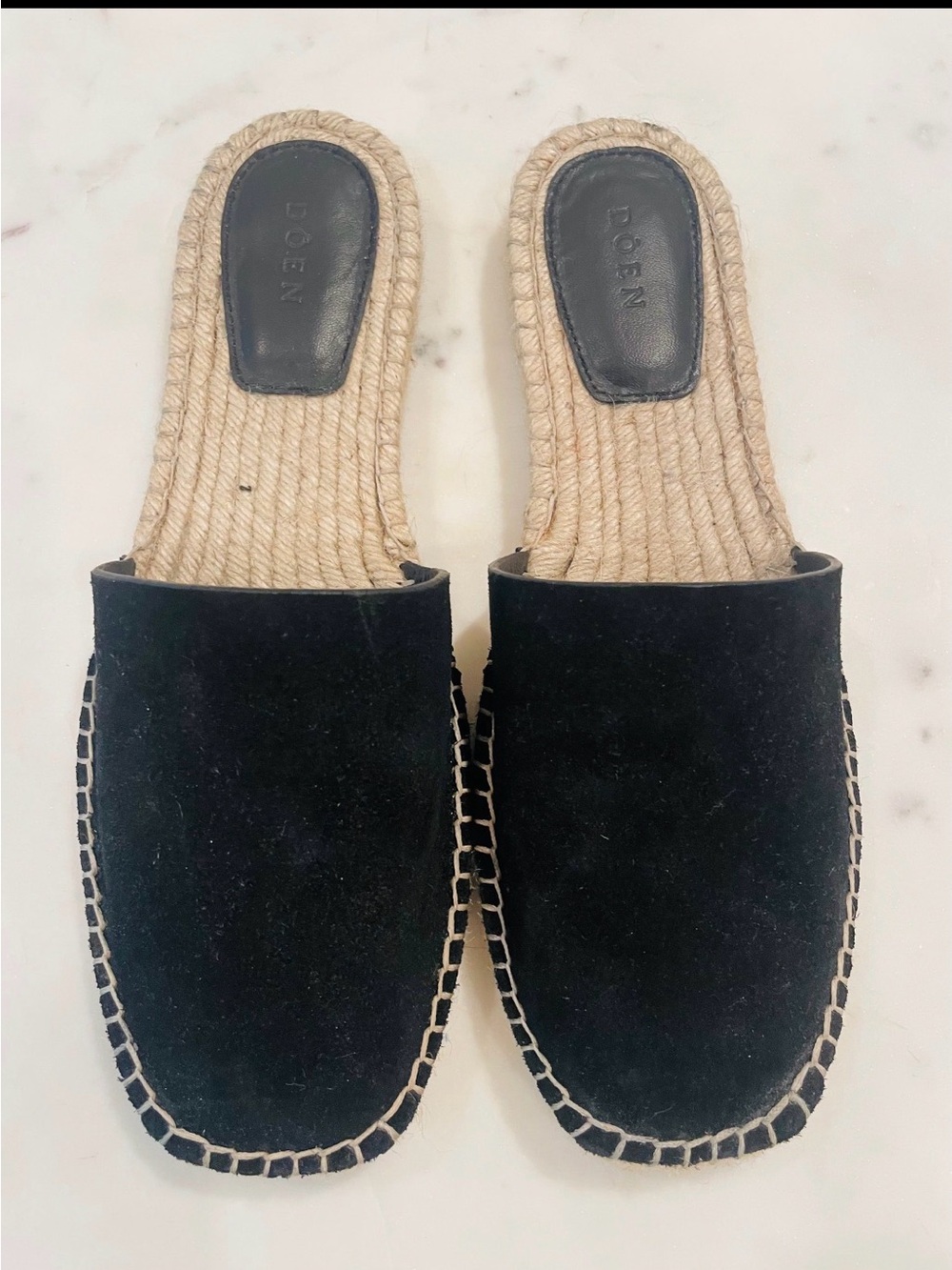DÔEN Isola Mule Black Suede Loafers